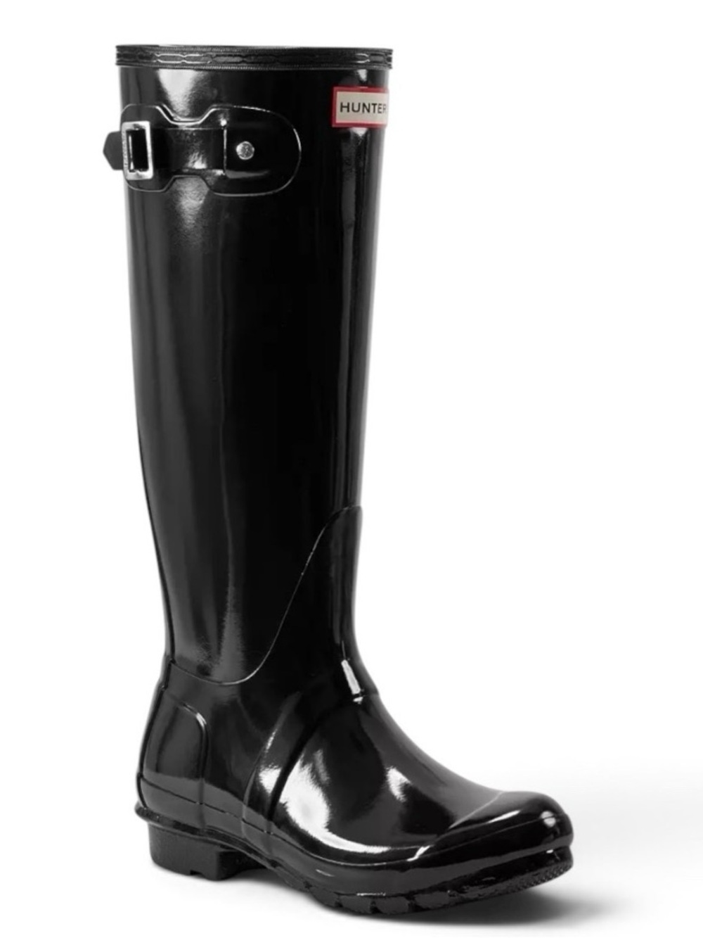 Hunter Original Tall Black Gloss Rain Boots Women’s Size 6